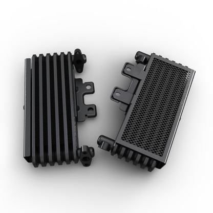 Royal Enfield 574322/G oil cooler assembly — Himalayan 411 / Scram 411 (OE)