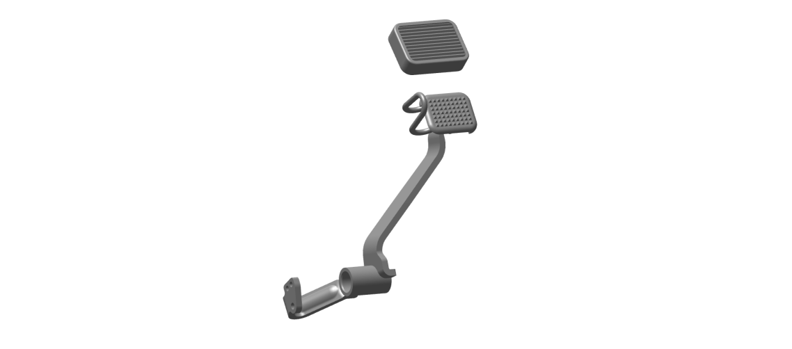 Royal Enfield 888197 rear brake pedal with rubber — Thunderbird 500/350