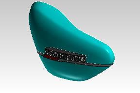 Royal Enfield RAV00474/B - Outer Cover / Side Panel Outer Cover (Left Hand) - Blue & Metallic Black (Supernova Blue) for Meteor 350