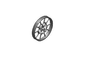 Royal Enfield 1100765/F front alloy rim sub assy black alloy Meteor 350 OEM