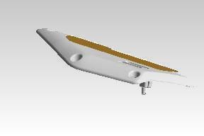 Royal Enfield RAV00955/B - Side Panel RH with Decal - Ash White / White Flame for Scram 411 White Flame - OEM