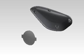 Royal Enfield Side Panel with Sticker RH Red RAV01166/A for Hunter 350 Rebel Red