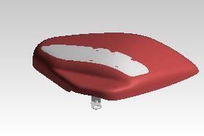 Royal Enfield RAV01273/B - Side Panel, Painted, RH (Right Hand) - Celestial Red for Super Meteor 650