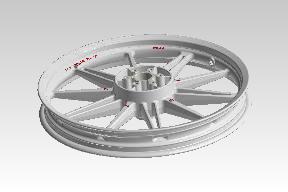Royal Enfield RAJ00573/C - Alloy Rim Front, Black (Tubeless) for Scram 440 - OEM