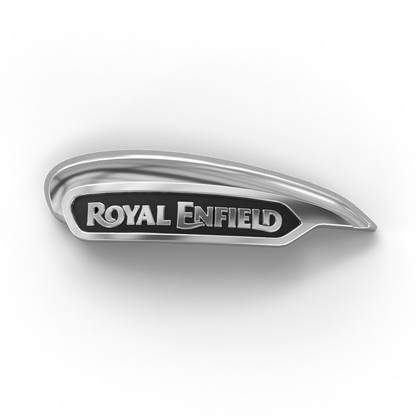 Royal Enfield RAK00341/B – 3D Tank Badge (LH, Chrome) for Meteor 350 – Genuine OEM