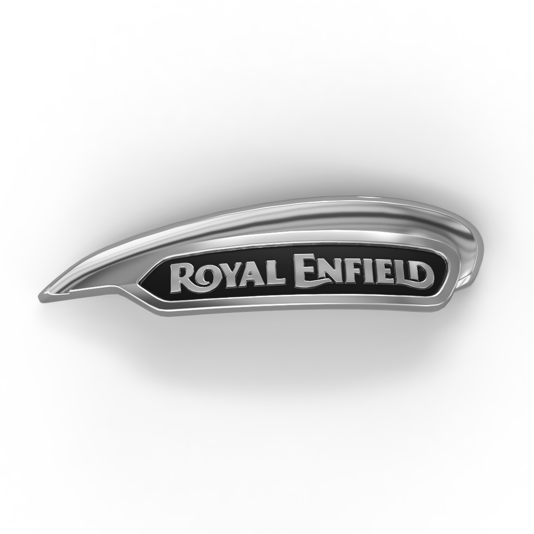 Royal Enfield RAK00342/B – 3D Tank Badge (RH, Chrome) for Meteor 350 (J-Series, BS6/Euro 5) – Genuine OEM