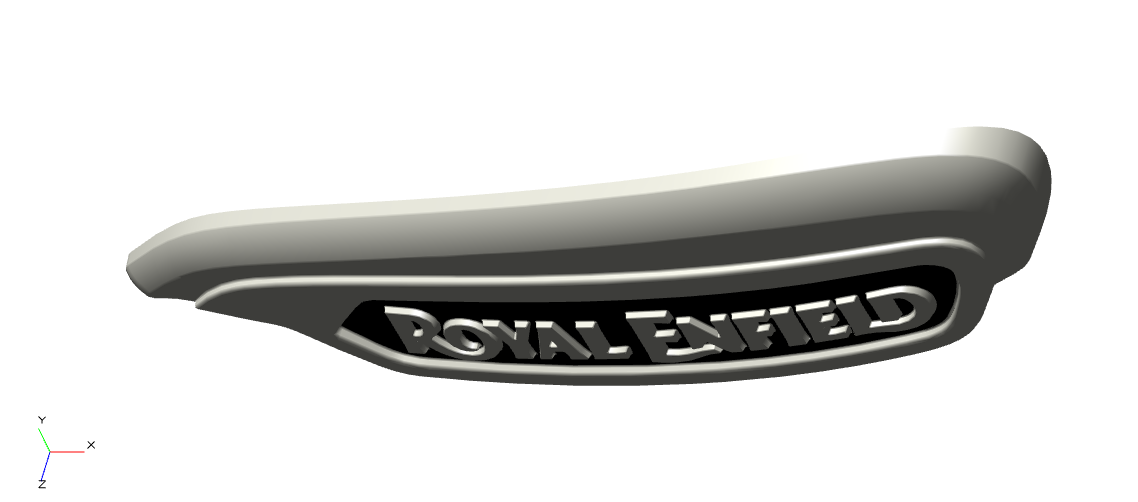 RAK00606/A 3D tank badge RH satin chrome for Royal Enfield Meteor 350 Stellar Satin BG