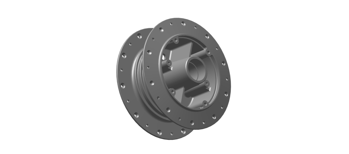 Rear Hub – Black for Bullet 350 Standard Black – Genuine Royal Enfield RAT00185/A