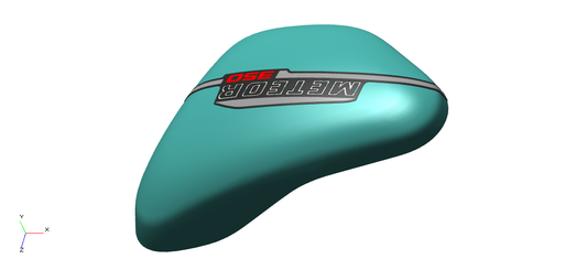 Royal Enfield RAV00476/B - Outer Cover / Side Panel Outer Cover (Right Hand) - Blue & Metallic Black (Supernova Blue) for Meteor 350