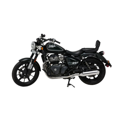 Royal Enfield Super Meteor 650 fitted with Red Rooster Astral Polish exhaust