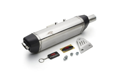 Red Rooster Vertex Polish exhaust for Royal Enfield Himalayan 411 – chrome finish