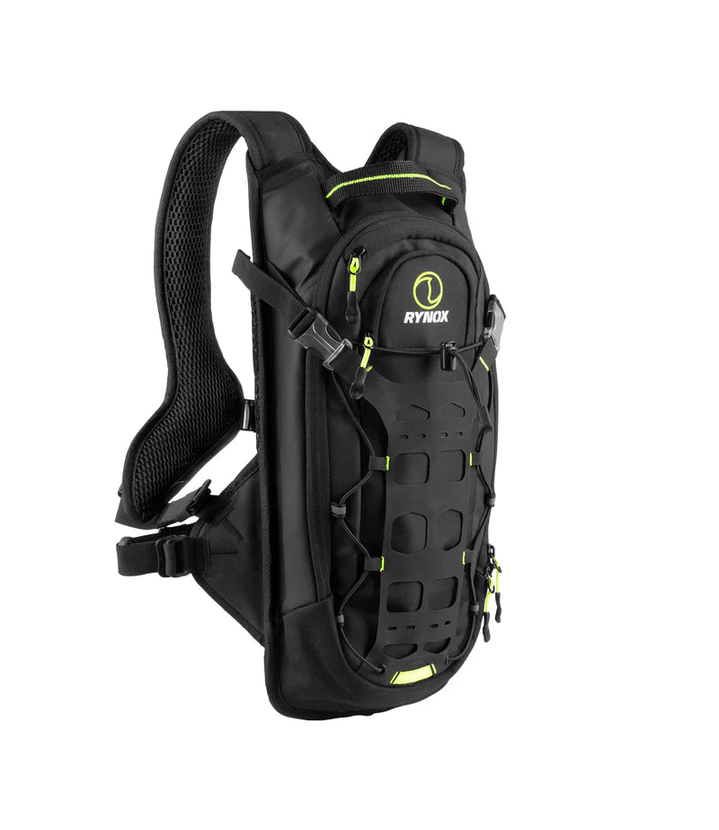 Rynox Navigator Hydration Backpack – 4L Cargo | 3L Bladder Compatible (Black Fluoro)