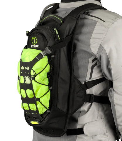 Rynox Navigator Hydration Backpack – 4L Cargo | 3L Bladder Compatible (Black Fluoro)