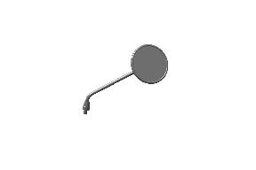 RAL00748/A rear view mirror RH black for Royal Enfield 