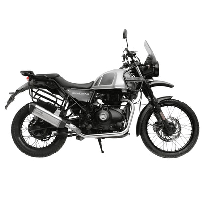 Red Rooster Vertex Matte (brushed steel) exhaust for Royal Enfield Himalayan 411 & Scram 411