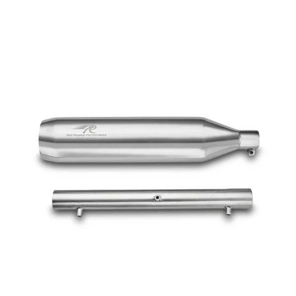 Red Rooster Performance Polestar Pro Exhaust for Royal Enfield Meteor 350 & Classic 350 Reborn Chrome Polish