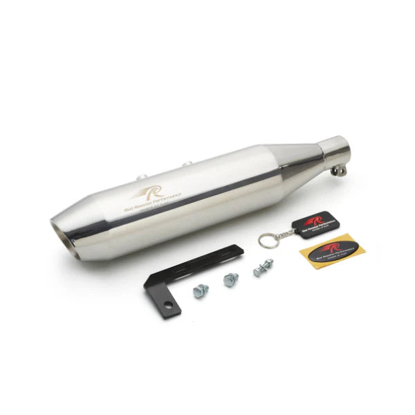 Red Rooster Rumbler Max Polish exhaust for Royal Enfield Hunter 350 Meteor 350 Classic 350 Reborn