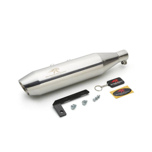 Red Rooster Rumbler Max Polish exhaust for Royal Enfield Hunter 350 Meteor 350 Classic 350 Reborn