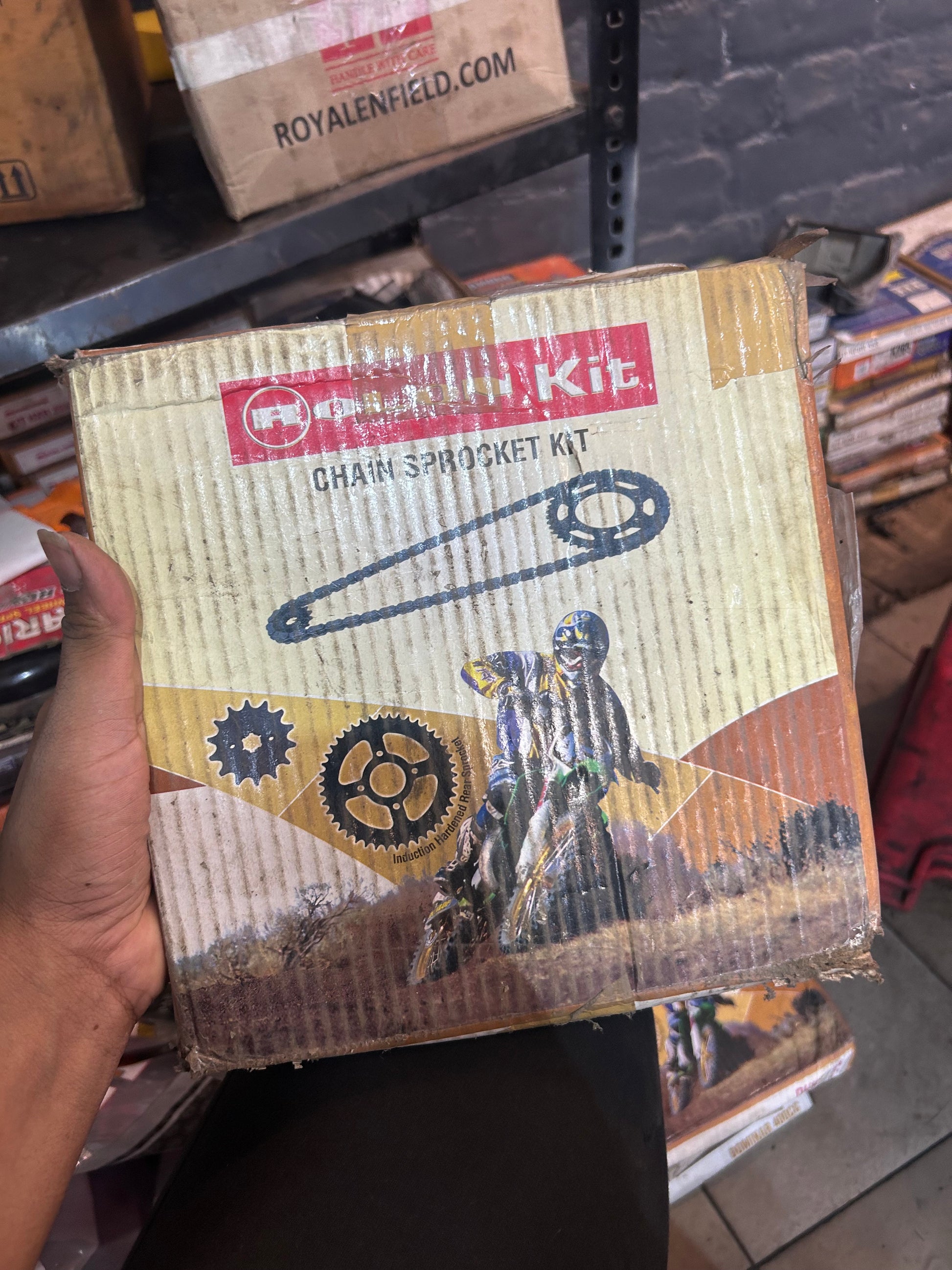 Rolon Chain Sprocket Kit for Bajaj Dominar 250 – Genuine OEM HPOR 333 Front View