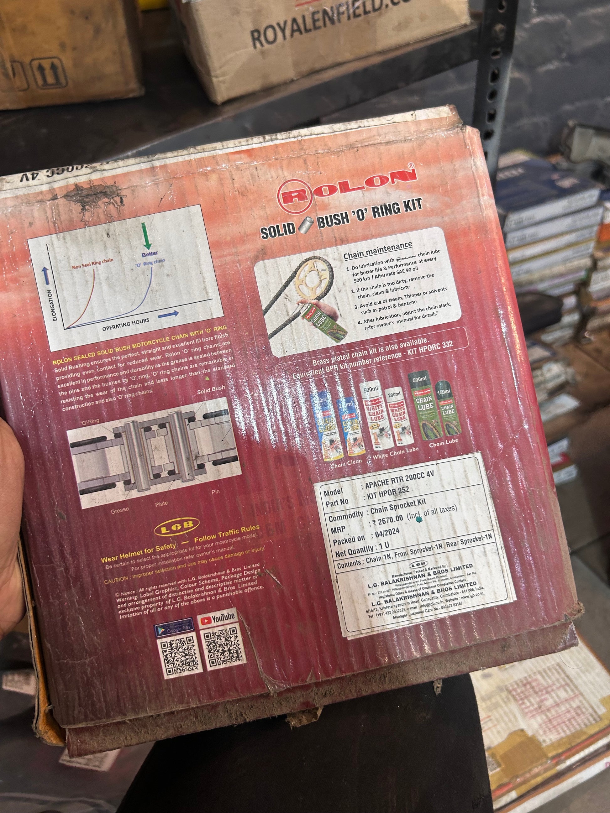 Rolon Chain & Sprocket Set 13T–45T for Apache RTR 200 4V