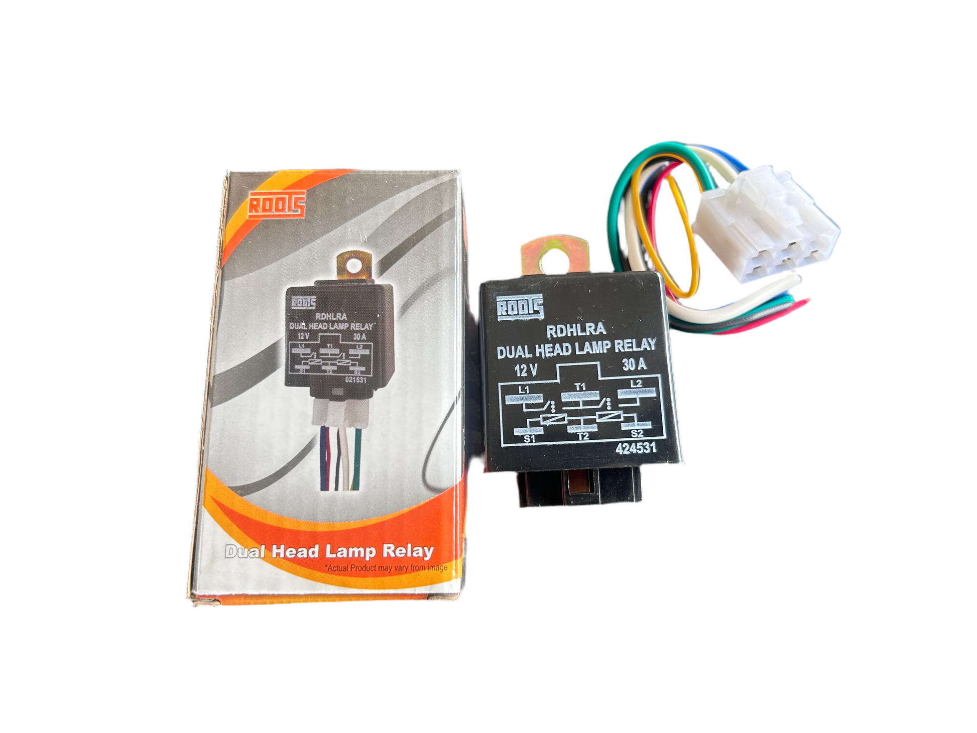 Roots Dual Relay with Harness – 12V 30A for Bikes & Cars (Box Pack)

