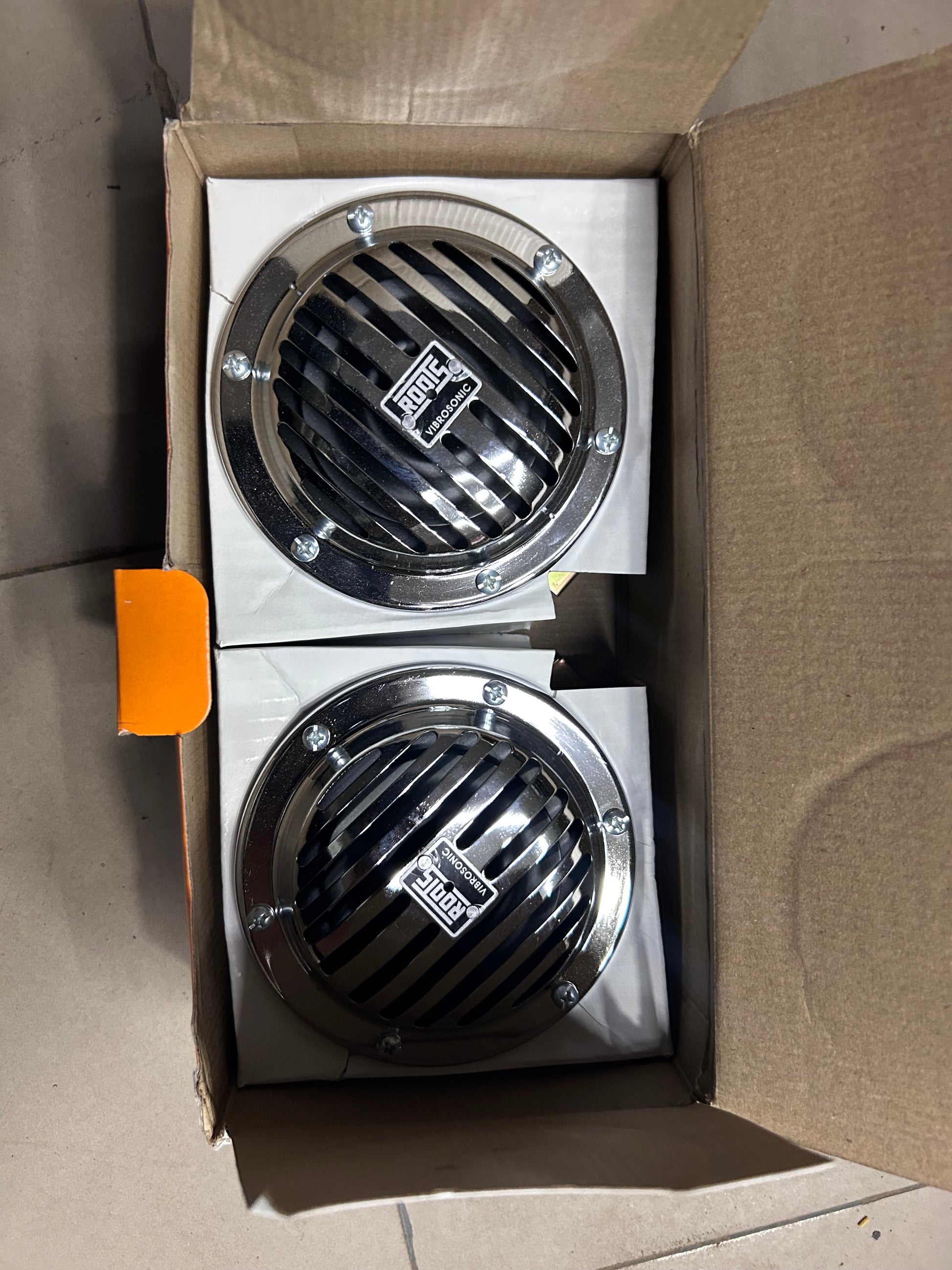 Roots Vibrosonic Dual Tone 12V Horn for Royal Enfield, Bikes & Cars

