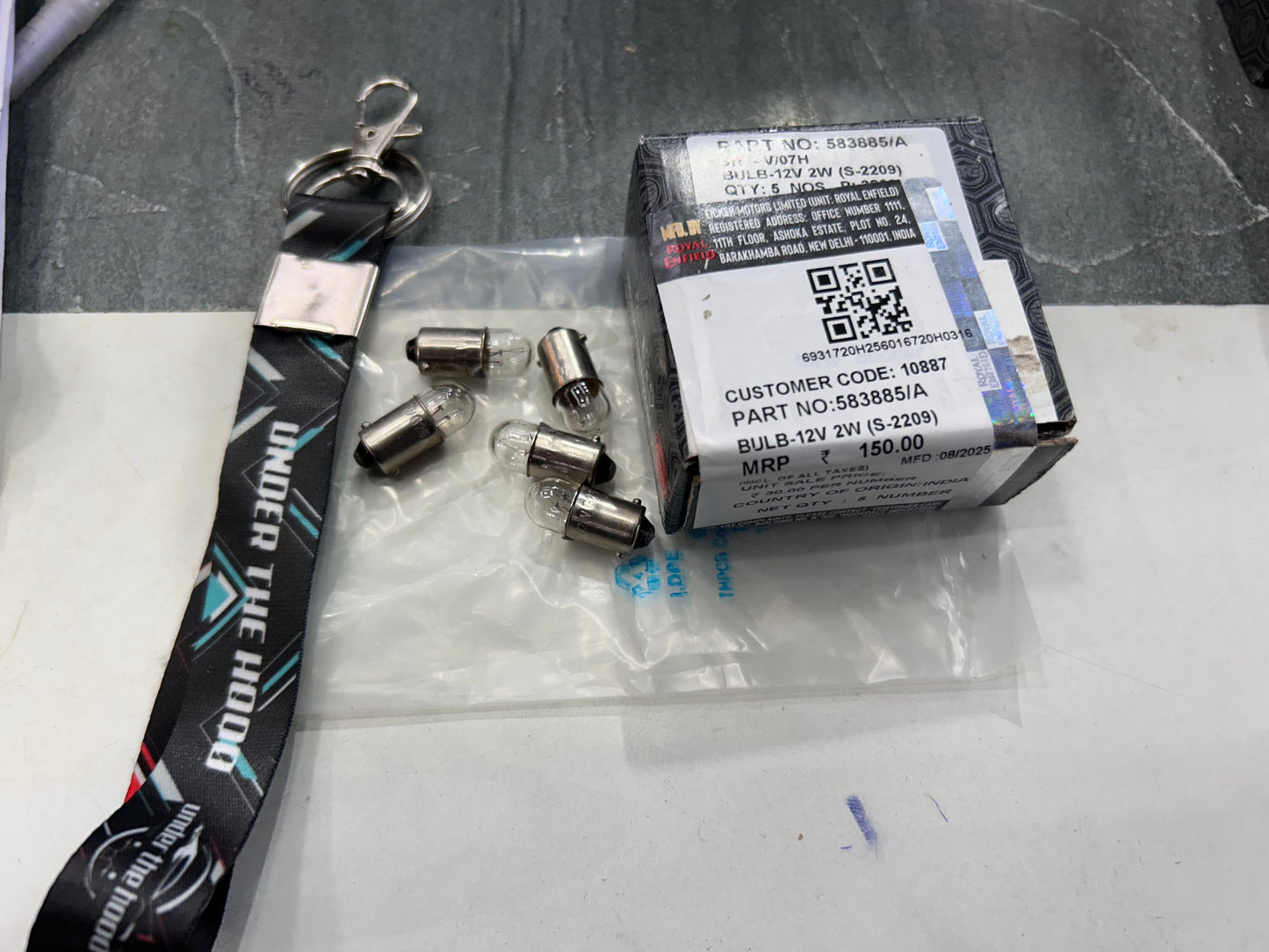 Royal Enfield 583885/A bulb set 12V 2W TD Coupler parking meter
