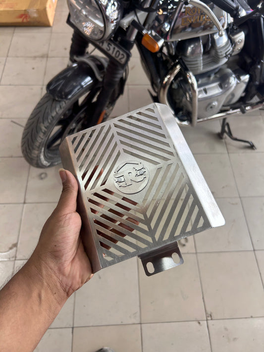 Royal Enfield 650 radiator guard stainless steel