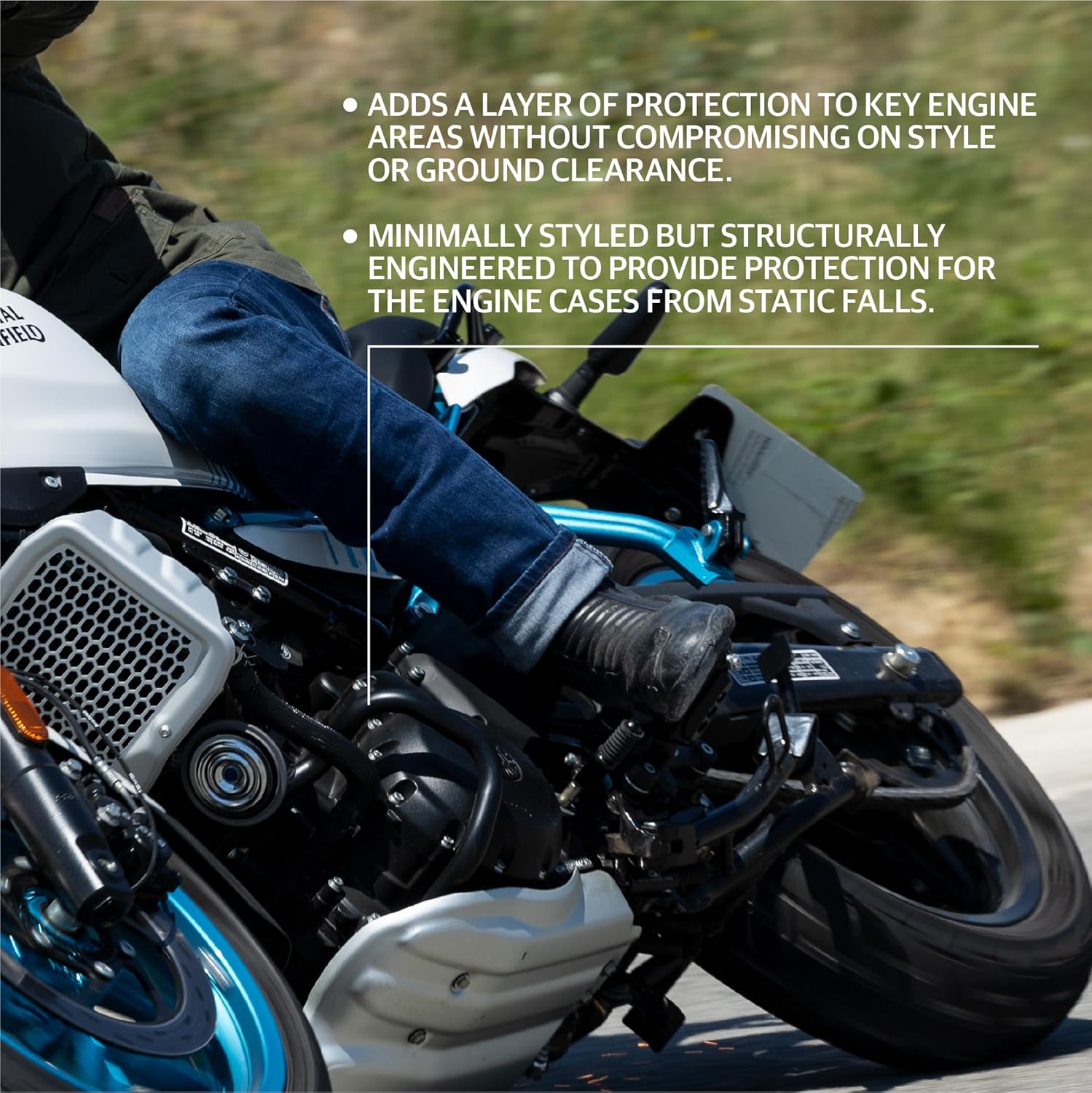 Royal Enfield Black Compact Engine Guards for Himalayan 450 & Guerrilla 450 – KXA00476
