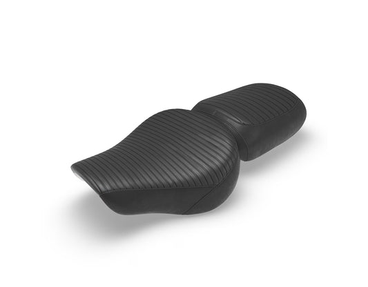 Royal Enfield Black Pleated Seat Cover KXA00121 installed on Classic 350