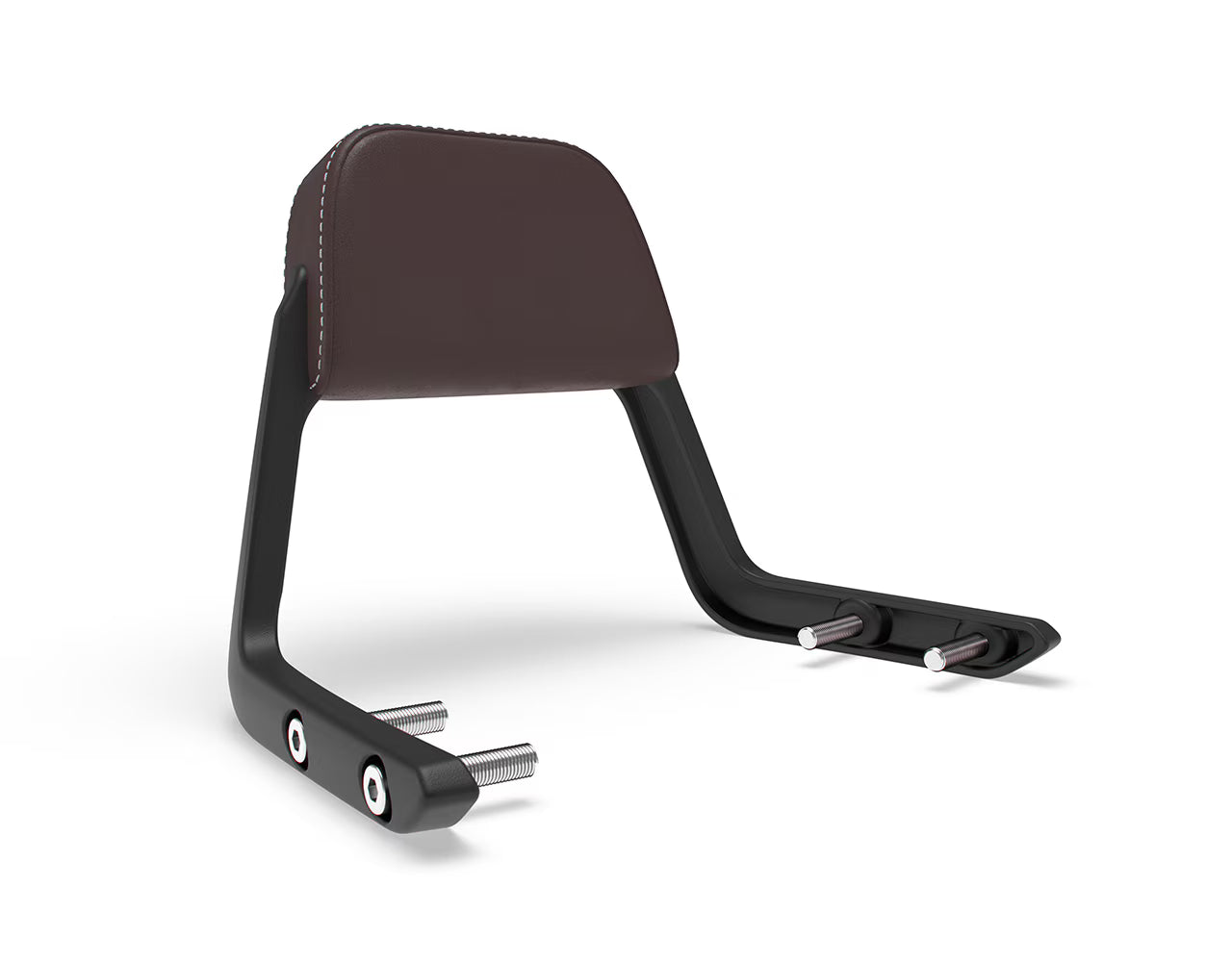 KXA00153 backrest pad for bulet 350 & classic 350 reborn close-up — brown vinyl & foam cushion