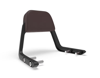 KXA00153 backrest pad for bulet 350 & classic 350 reborn close-up — brown vinyl & foam cushion