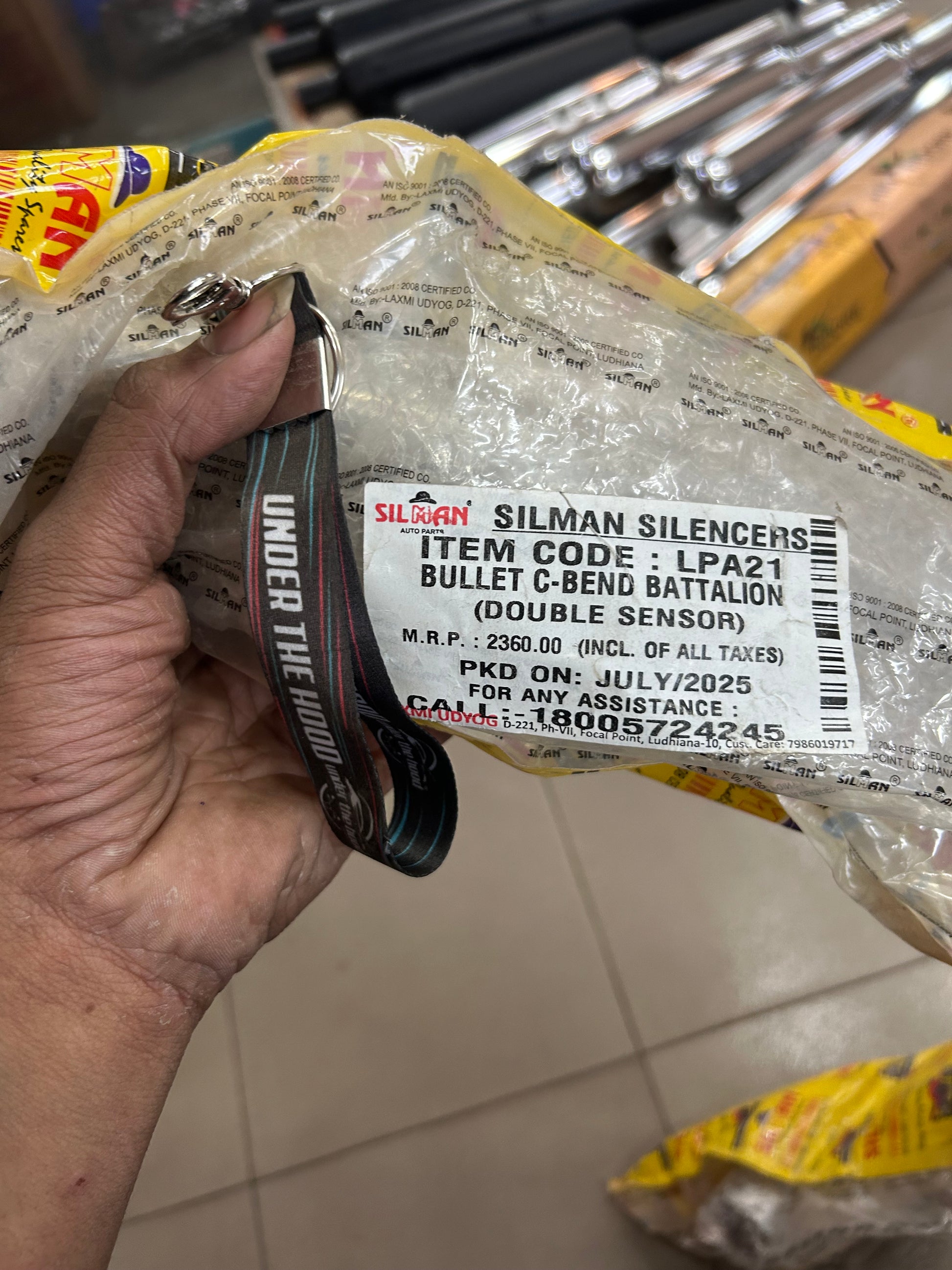 Bullet 350 Battalion Dual Sensor C Bend Pipe Chrome (LPA21)