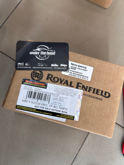 
Royal Enfield Classic 350 Brown Passenger Backrest Pad KXA00644 | Genuine OEM
