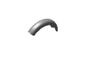 Royal Enfield Classic 350 UCE / Classic 500 UCE Chrome Black Rear Mudguard 590551