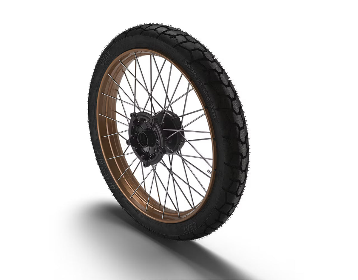 Royal Enfield Himalayan 450 Gold Tubeless Spoked Wheel Set – 21/17 – KXA00456