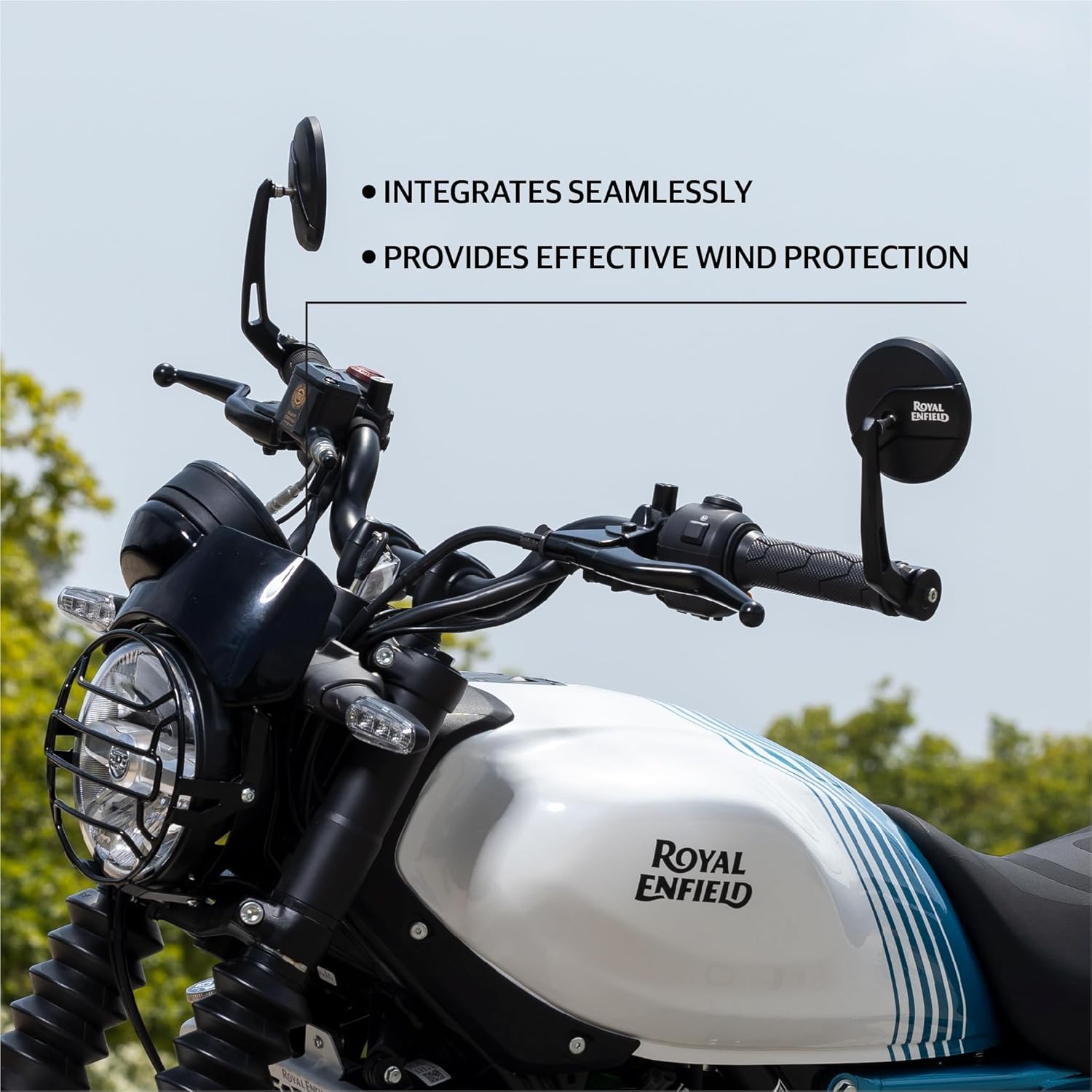 Royal Enfield KXA00472 Halcyon Black Painted Instrument Cowl for Guerrilla 450.