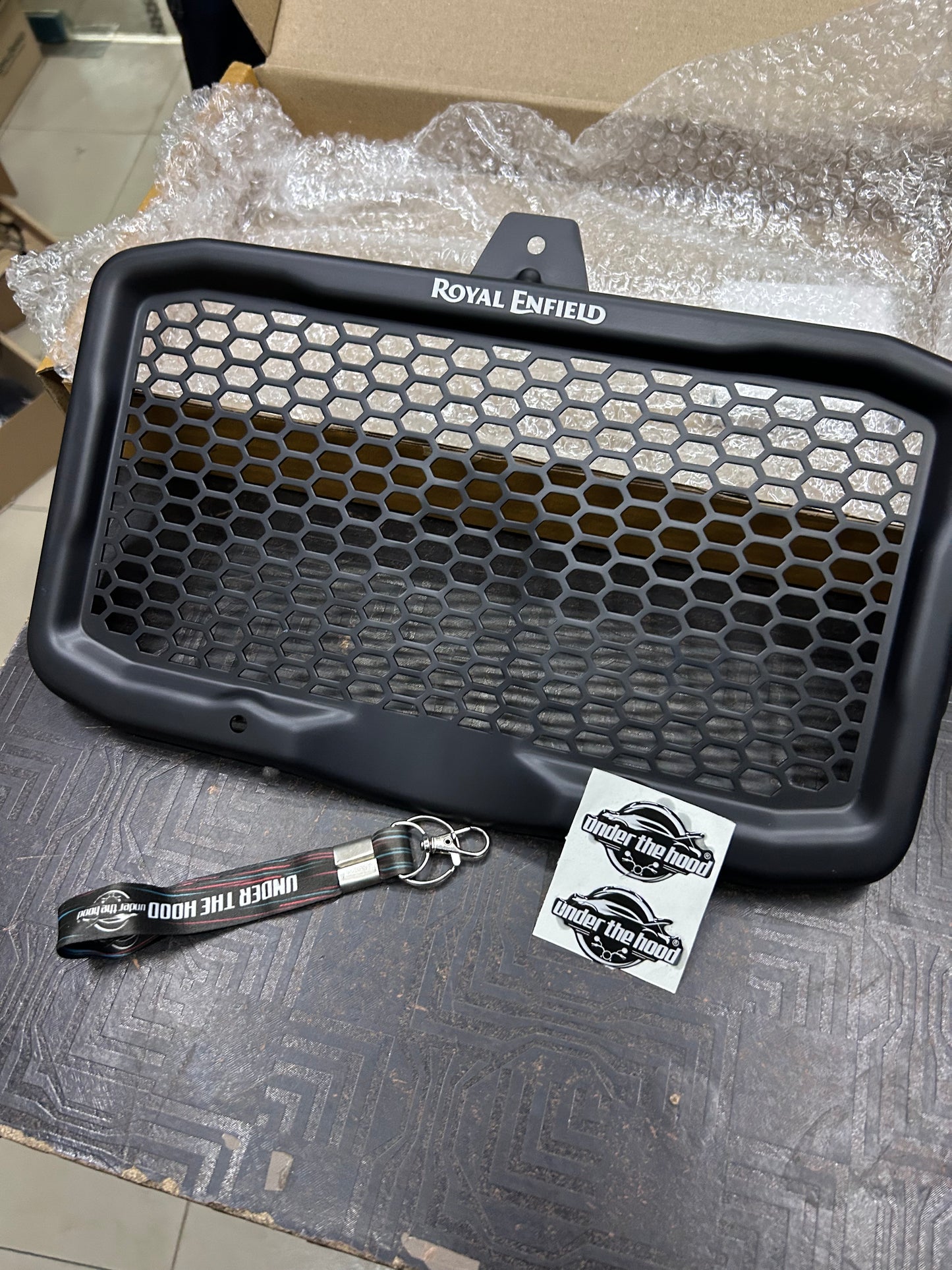 Royal Enfield KXA00493 black radiator guard for Himalayan 450 and Guerrilla 450