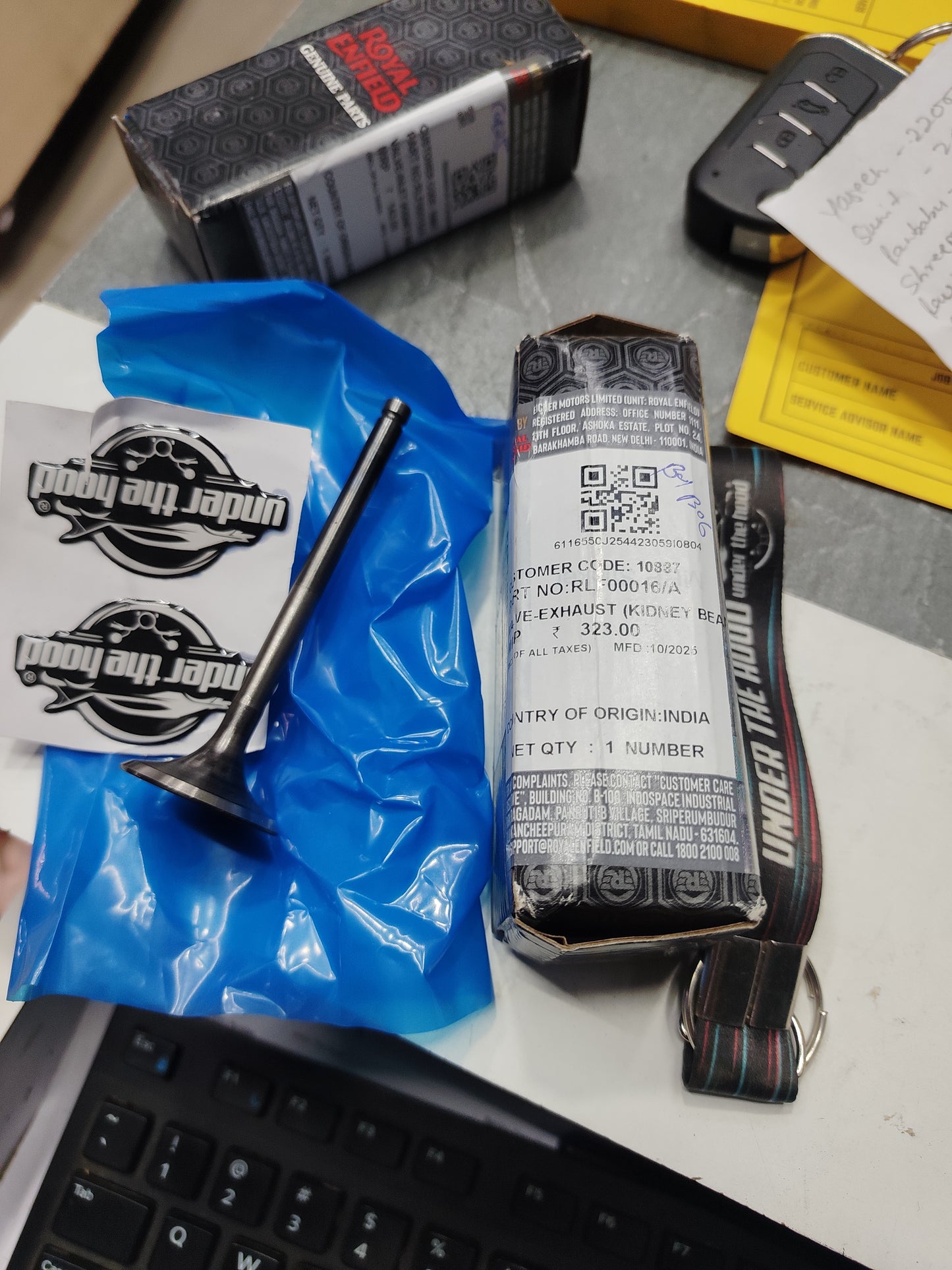 Royal Enfield RLF00016/A – Exhaust Valve “Kidney Bean” for Classic 350 Reborn, Meteor 350 & Hunter 350 (J-Series, BS6) – Genuine OEM