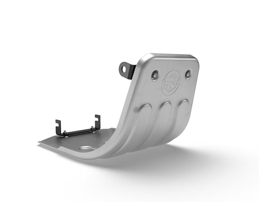 Royal Enfield Silver Sump Guard KXA00651 installed under Meteor 350