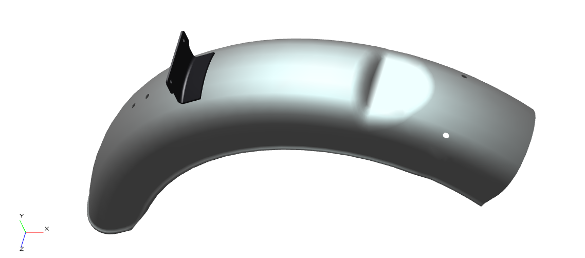 855036 rear mudguard assembly Jet Black – Thunderbird X BS4