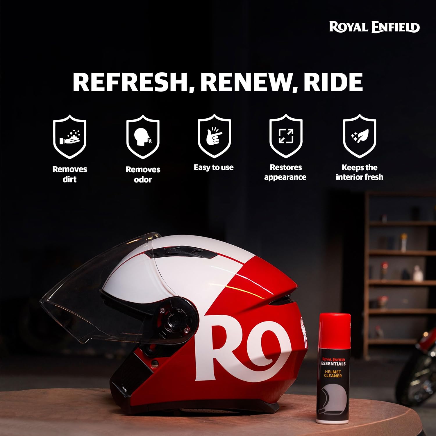 Royal Enfield helmet interior foam and padding cleaner anti bacterial