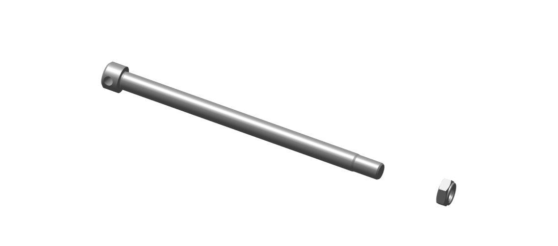Royal Enfield rear spindle with nut kit 888177 for Classic 350 and Bullet 350 UCE