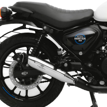 Red Rooster Rumbler Max Polish Exhaust for Royal Enfield Hunter / Meteor / Classic 350 Reborn