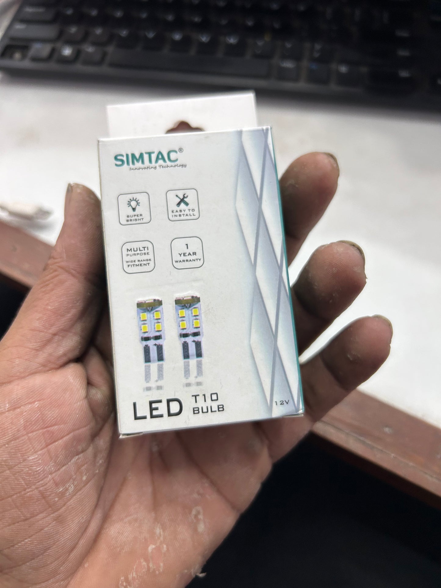 Simtac 360° T10 / TD LED Pilot Bulbs (Pack of 2, Multi-Colour)