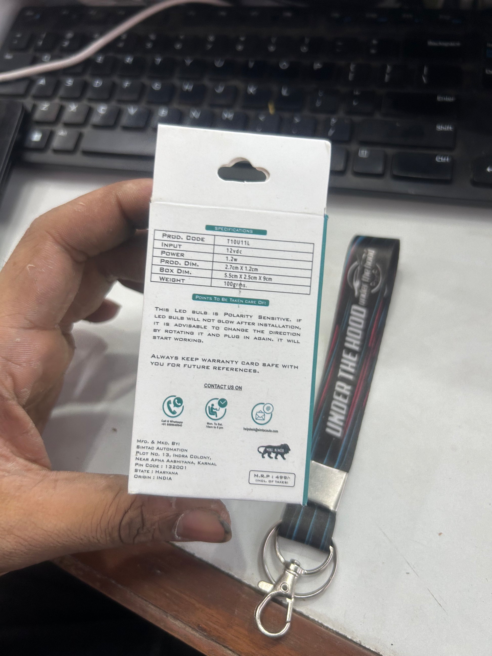 Simtac 360 TD PRK warm white LED pilot bulbs installed in Royal Enfield BS4 Bullet