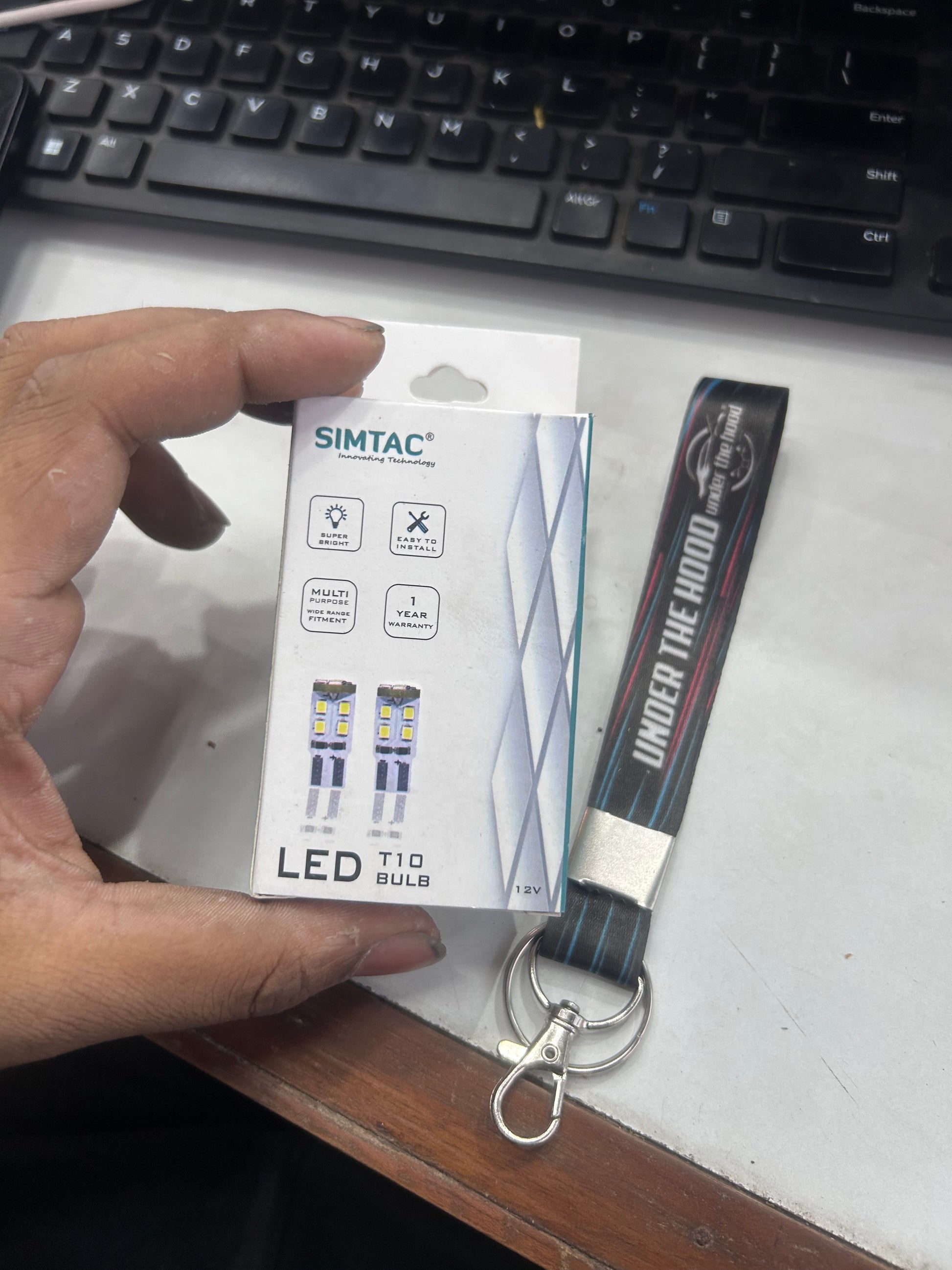 Simtac 360 degree T10 LED parking bulbs pack of 2 multi colour for bikes and cars