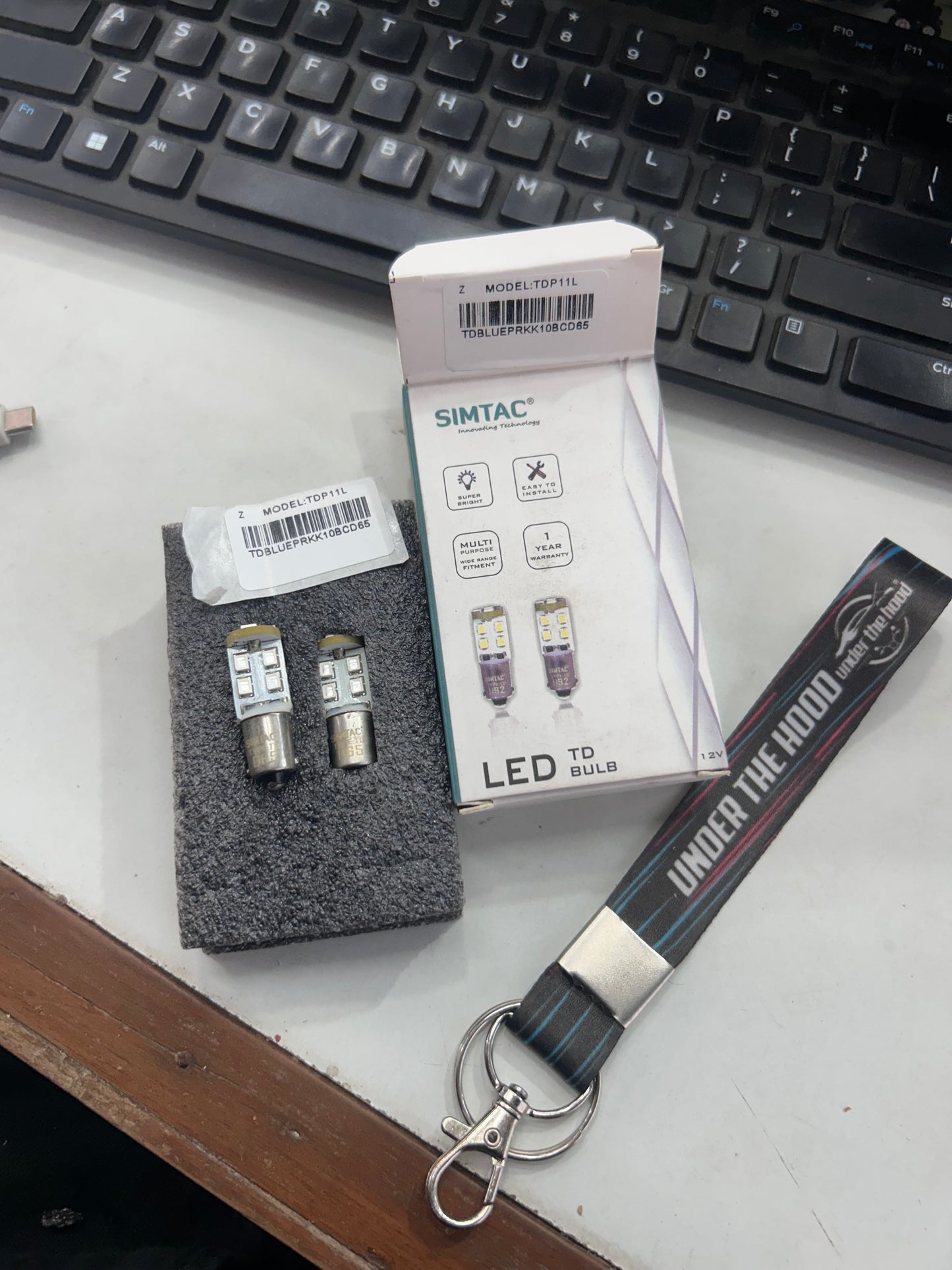 Simtac TD 360 LED pilot bulbs for Royal Enfield Bullet tiger eye lights pack of 2