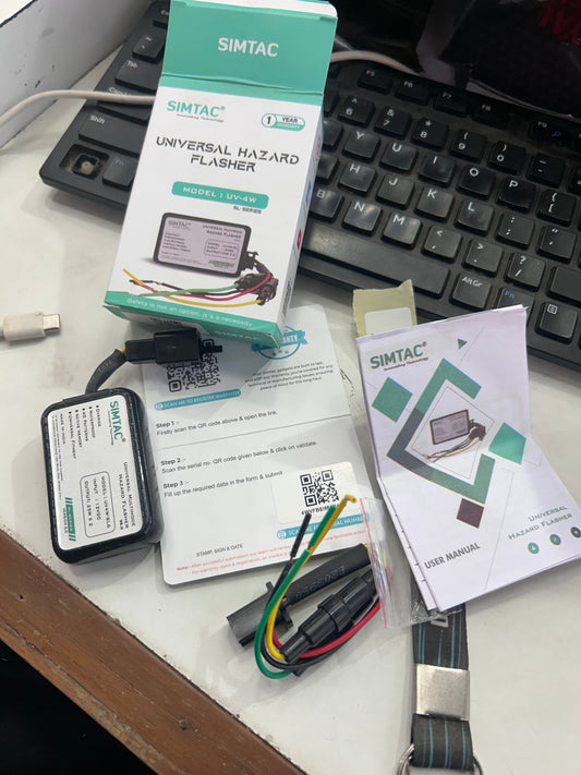 Simtac UV4W-SL6 universal multimode hazard flasher switchless module for 12V bikes