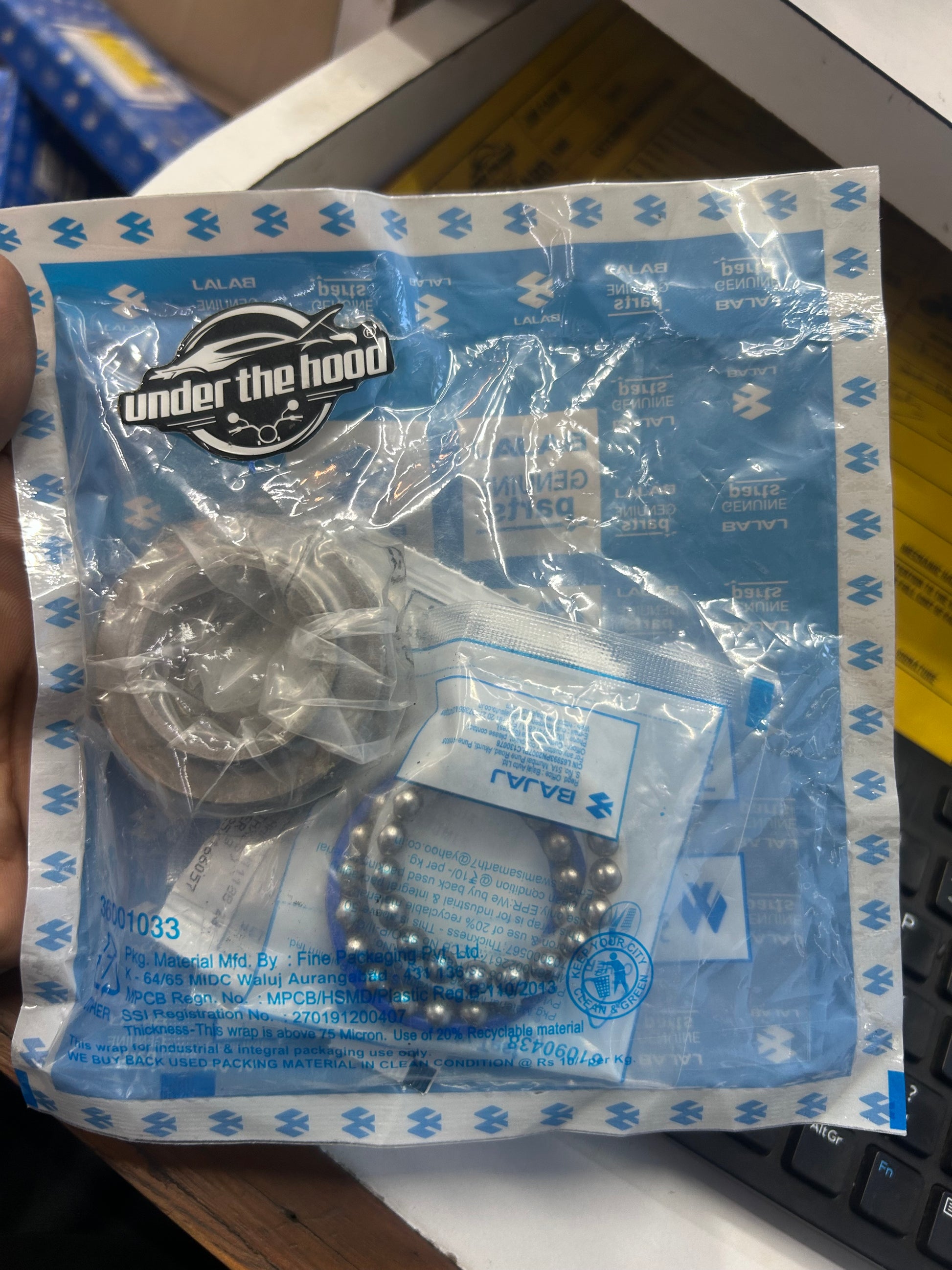 Steering head bearing kit 36DK0159 (fits Pulsar 220, RS200, NS200)